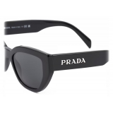 Prada - Prada Logo Collection - Occhiali da Sole Cat Eye - Nero Ardesia - Prada Collection - Occhiali da Sole - Prada Eyewear