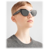 Prada - Prada Logo - Cat Eye Sunglasses - Black Slate Gray - Prada Collection - Sunglasses - Prada Eyewear