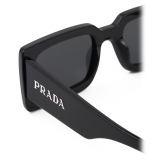 Prada - Prada Logo Collection - Occhiali da Sole Rettangolare - Nero Ardesia - Prada Collection - Occhiali da Sole