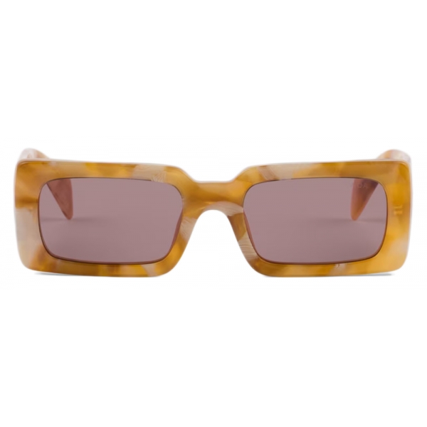 Prada - Prada Logo - Rectangular Sunglasses - Desert Beige Tortoiseshell Etruscan - Prada Collection - Sunglasses