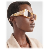 Prada - Prada Logo - Rectangular Sunglasses - Desert Beige Tortoiseshell Etruscan - Prada Collection - Sunglasses