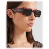 Prada - Prada Logo - Rectangular Sunglasses - Begonia Pink Cognac Loden - Prada Collection - Sunglasses - Prada Eyewear