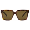 Prada - Prada Logo - Rectangular Sunglasses - Begonia Pink Cognac Loden - Prada Collection - Sunglasses - Prada Eyewear