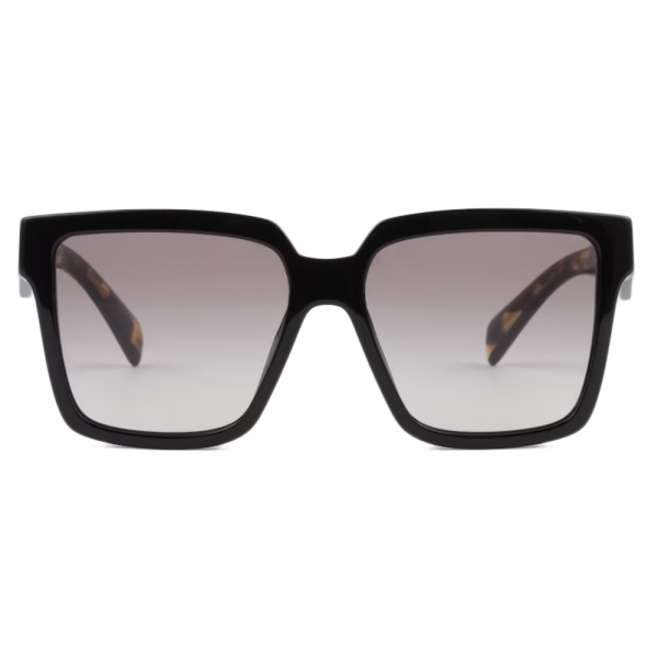 Prada - Prada Logo - Rectangular Sunglasses - Black Gradient Anthracite Gray - Prada Collection - Sunglasses - Prada Eyewear