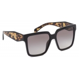 Prada - Prada Logo - Rectangular Sunglasses - Black Gradient Anthracite Gray - Prada Collection - Sunglasses - Prada Eyewear