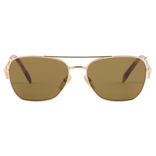 Prada - Prada Triangle Logo - Pilot Sunglasses - Gold Loden - Prada ...