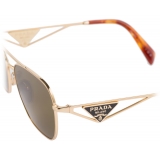Prada - Prada Triangle Logo Collection - Occhiali da Sole Pilota - Oro Loden - Prada Collection - Occhiali da Sole