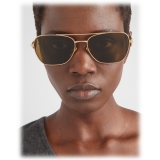 Prada - Prada Triangle Logo - Pilot Sunglasses - Gold Loden - Prada Collection - Sunglasses - Prada Eyewear