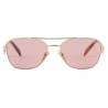 Prada - Prada Triangle Logo - Pilot Sunglasses - Gold Geranium - Prada Collection - Sunglasses - Prada Eyewear