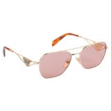 Prada - Prada Triangle Logo - Pilot Sunglasses - Gold Geranium - Prada Collection - Sunglasses - Prada Eyewear