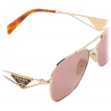 Prada - Prada Triangle Logo - Pilot Sunglasses - Gold Geranium - Prada Collection - Sunglasses - Prada Eyewear