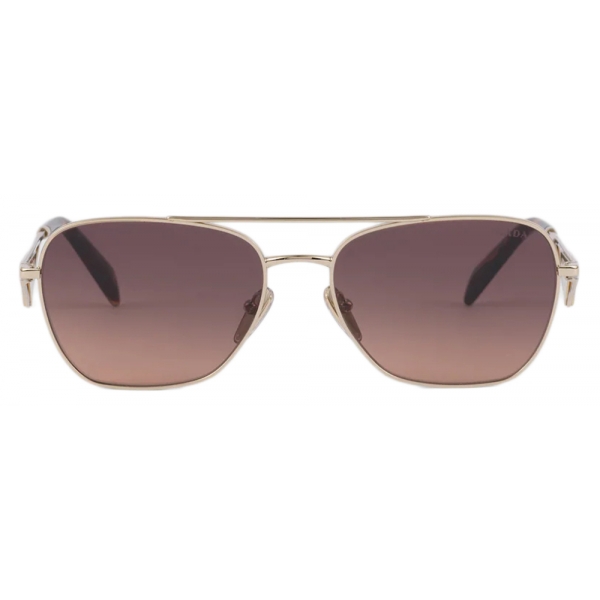 Prada - Prada Triangle Logo - Pilot Sunglasses - Palde Gold Gradient ...