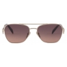 Prada - Prada Triangle Logo - Pilot Sunglasses - Palde Gold Gradient Brown - Prada Collection - Sunglasses - Prada Eyewear