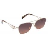Prada - Prada Triangle Logo - Pilot Sunglasses - Palde Gold Gradient Brown - Prada Collection - Sunglasses - Prada Eyewear