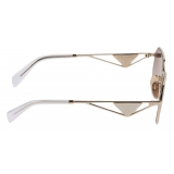 Prada - Prada Triangle Logo - Rectangular Sunglasses - Pale Gold Gradient Iris - Prada Collection - Sunglasses - Prada Eyewear