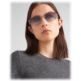 Prada - Prada Triangle Logo - Rectangular Sunglasses - Pale Gold Gradient Iris - Prada Collection - Sunglasses - Prada Eyewear