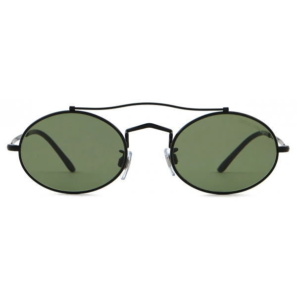 Giorgio Armani - Occhiali da Sole Ovale - Nero Verde - Occhiali da Sole - Giorgio Armani Eyewear