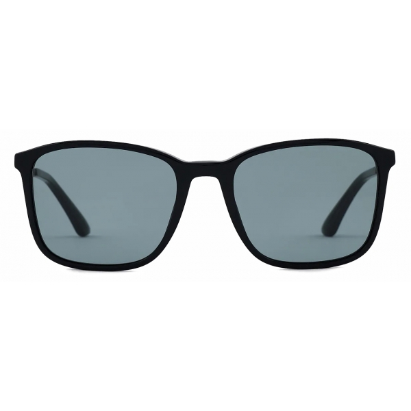 Giorgio Armani - Men’s Rectangular Sunglasses - Black Blue - Sunglasses ...