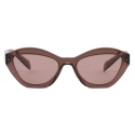 Prada - Prada Logo - Cat Eye Sunglasses - Transparent Ebony - Prada Collection - Sunglasses - Prada Eyewear