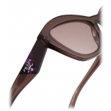 Prada - Prada Logo - Cat Eye Sunglasses - Transparent Ebony - Prada Collection - Sunglasses - Prada Eyewear
