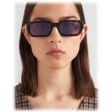 Prada - Prada Logo - Rectangular Sunglasses - Striped Briarwood Iris - Prada Collection - Sunglasses - Prada Eyewear