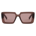 Prada - Prada Logo - Square Sunglasses - Transparent Ebony - Prada Collection - Sunglasses - Prada Eyewear