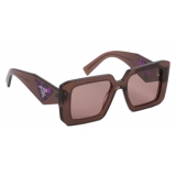 Prada - Prada Logo - Square Sunglasses - Transparent Ebony - Prada Collection - Sunglasses - Prada Eyewear