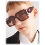 Prada - Prada Logo - Square Sunglasses - Transparent Ebony - Prada Collection - Sunglasses - Prada Eyewear