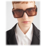 Prada - Prada Logo - Square Sunglasses - Transparent Ebony - Prada Collection - Sunglasses - Prada Eyewear