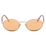 Prada - Prada Logo - Oval Sunglasses - Pale Gold Papaya - Prada Collection - Sunglasses - Prada Eyewear