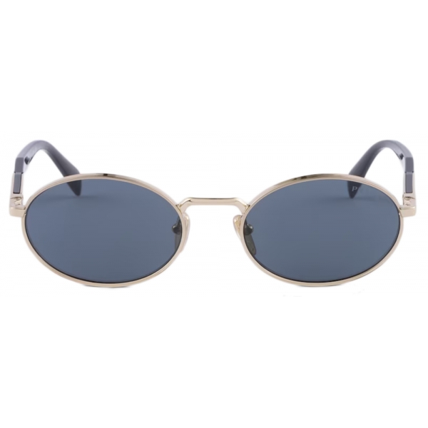 Prada - Prada Logo - Oval Sunglasses - Pale Gold Graphite