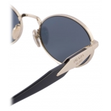 Prada - Prada Logo - Oval Sunglasses - Pale Gold Graphite - Prada Collection - Sunglasses - Prada Eyewear