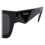 Prada - Prada Symbole - Rectangular Sunglasses - Black Slate Gray - Prada Collection - Sunglasses - Prada Eyewear