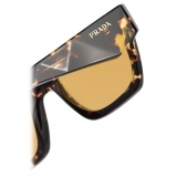 Prada - Prada Symbole - Rectangular Sunglasses - Malt Black Tortoiseshell Yellow - Prada Collection - Sunglasses