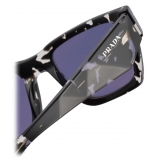 Prada - Prada Symbole Collection - Occhiali da Sole Rettangolare - Tartaruga Nero Cristallo Iris - Prada Collection