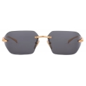 Prada - Prada Runway - Geometric Sunglasses - Brushed Yellow Gold Slate Gray - Prada Collection - Sunglasses