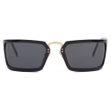 Prada - Prada Runway - Rectangular Sunglasses - Black Slate Gray - Prada Collection - Sunglasses - Prada Eyewear