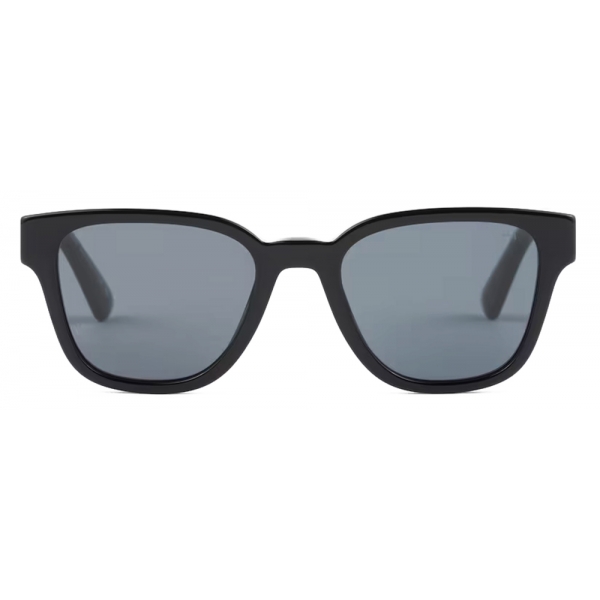 Prada - Iconic Metal Plaque - Pantos Sunglasses - Black Graphite ...