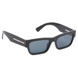 Prada - Iconic Metal Plaque - Rectangular Sunglasses - Black Graphite Crystal - Prada Collection - Sunglasses - Prada Eyewear