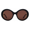 Giorgio Armani - Women’s Oval Sunglasses - Black Brown - Sunglasses - Giorgio Armani Eyewear