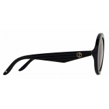 Giorgio Armani - Women’s Oval Sunglasses - Black Brown - Sunglasses - Giorgio Armani Eyewear