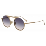 Giorgio Armani - Women’s Round Sunglasses - Gold Brown Light Blue Gradient - Sunglasses - Giorgio Armani Eyewear