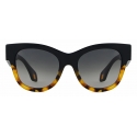 Giorgio Armani - Occhiali da Sole Donna Forma Squadrata - Giallo Havana Nero - Occhiali da Sole - Giorgio Armani Eyewear