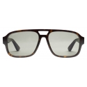 Gucci - Aviator Frame Sunglasses - Dark Brown Dark Green - Gucci Eyewear