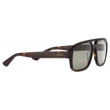 Gucci - Aviator Frame Sunglasses - Dark Brown Dark Green - Gucci Eyewear