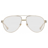 Gucci - Navigator Frame Sunglasses - Gold - Gucci Eyewear