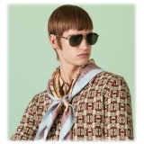 Gucci - Occhiale da Sole Navigatore - Oro Grigio - Gucci Eyewear