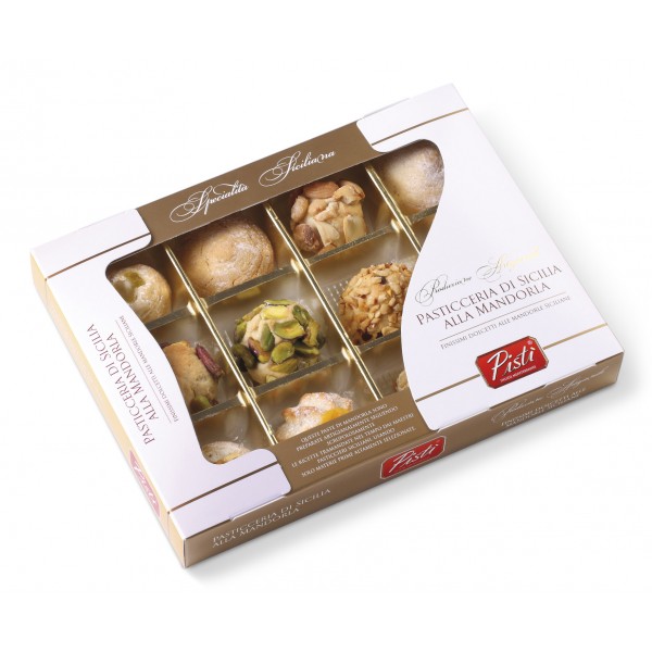 Pistì - Assorted Sicily Almond Paste - Classic, Orange and Pistachio - Fine Pastry in Gift Window Box