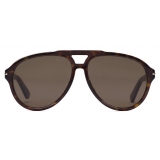 Gucci - Navigator Frame Sunglasses - Dark Tortoiseshell Brown - Gucci Eyewear