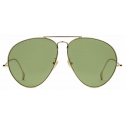 Gucci - Navigator Frame Sunglasses - Yellow Gold Green - Gucci Eyewear